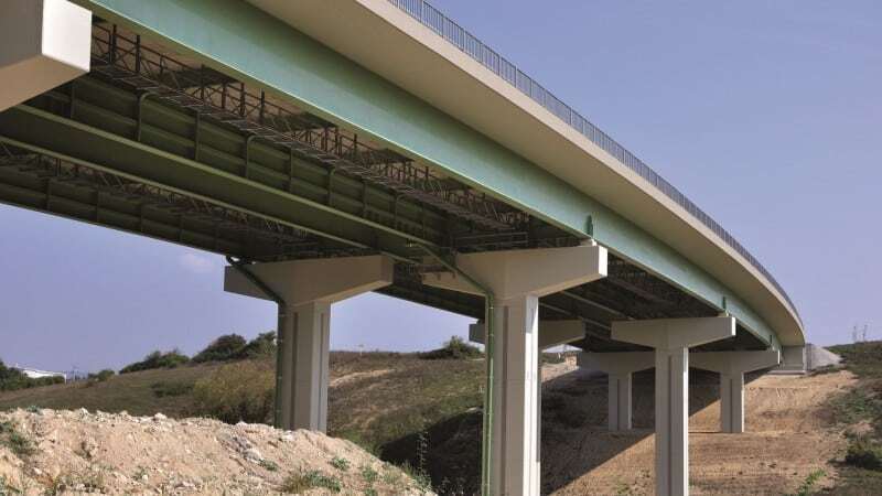 Trägerkonstruktion der Talbrücke bei Szentgotthárd
